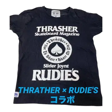 THRASHER 트레셔 x 루디스 콜라보 티셔츠 하트