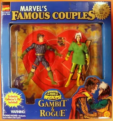 TOYBIZ FAMOUS COUPLES GAMBIT & ROGUE 5인치