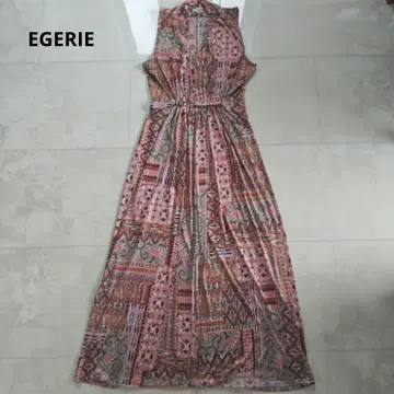 EGERIE 에스닉풍 패치워크 패턴 맥시 원피스 스트레치