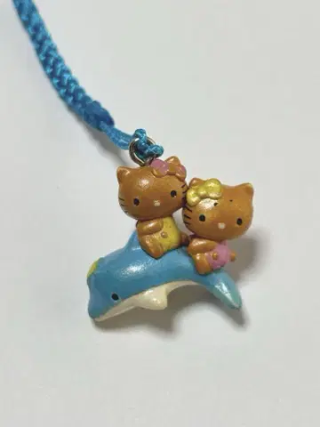 레어 일광화상 헬로키티 돌고래 스트랩 네츠케