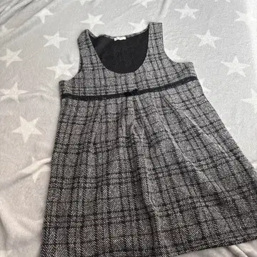 petite flute 그레이 계열 체크 탱크탑 여성용 상의