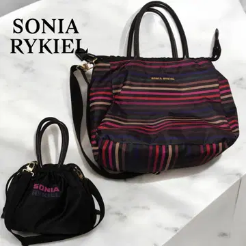 SONIA RYKIEL 소니아 리키엘 리버서블 2WAY 백 블랙 핑크