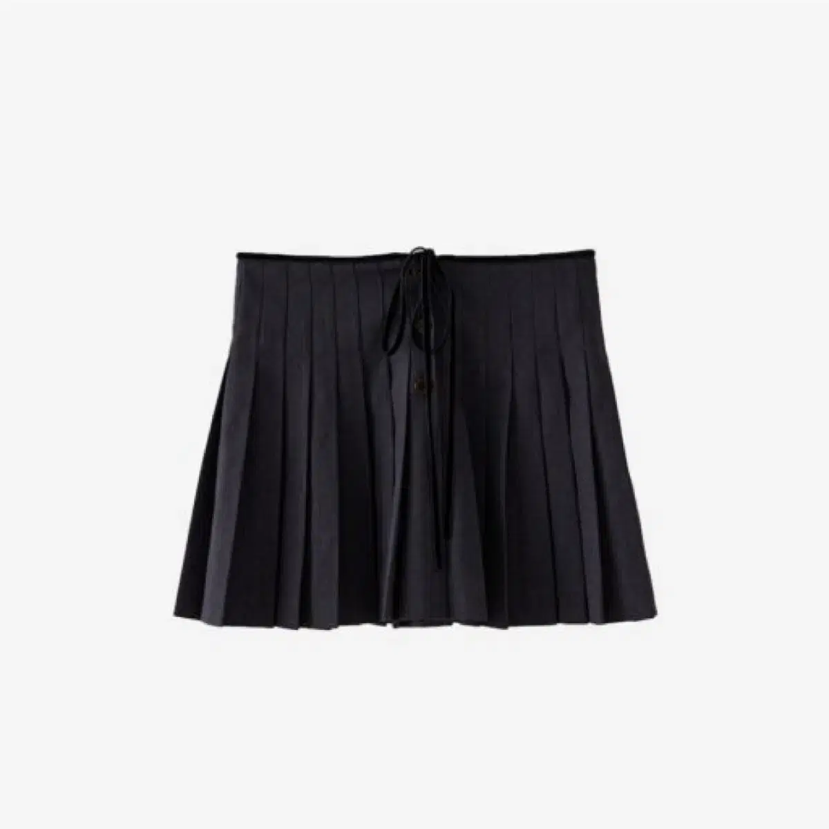 General Idea Fitted York Pleated Mini Skirt Black S on