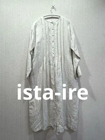 ista-ire 이스타일 린넨 100% 롱 원피스 코트