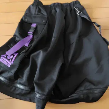 ACDCRAG 블랙 바이올렛 하프 팬츠 저리