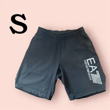 엠포리오 아르마니 블랙 숏 팬츠 S 로고