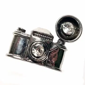 핀즈 배지 브로치 배지 (실버) 카메라 빈티지 레트로 사진