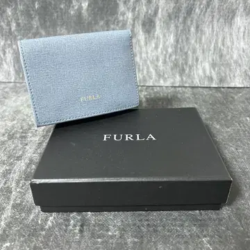 새상품급 FURLA 훌라 3단 폴더형 지갑 지갑 컴팩트 블루 계열
