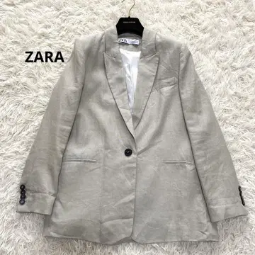 ZARA 자라 테일러드 자켓 린넨 자켓 피크 라벨