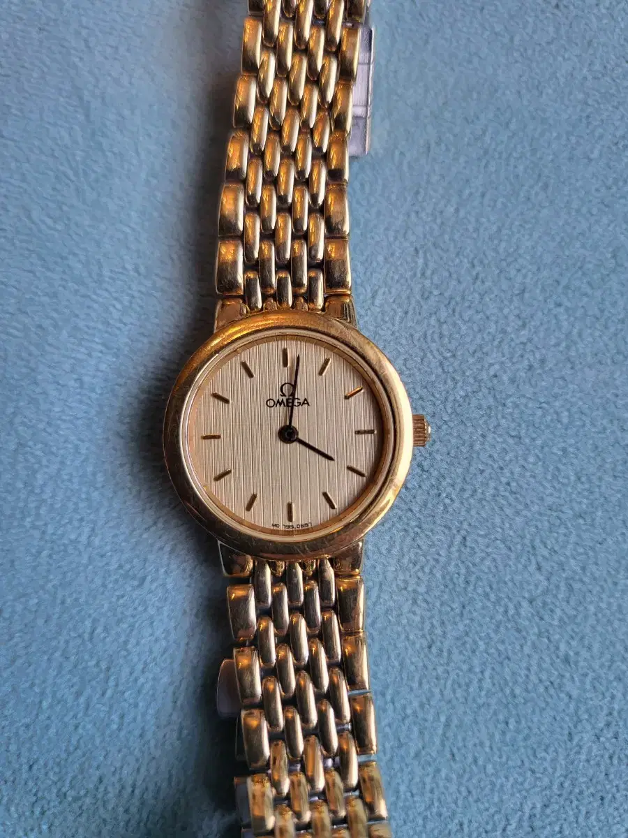 Omega De Ville Gold Plated Women's Quartz Watch (Band 16.5cm) Authentic