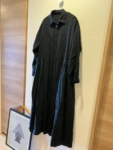 nest Robe 블랙 롱 셔츠 원피스 일본제