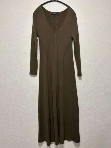Theory RIB LONG DRE CREPE.KNIT 브라운 S