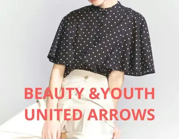 BEAUTY&YOUTH 도트&플라워 플레어 슬리브 블라우스 2023