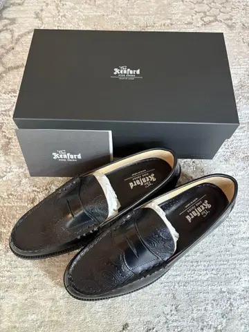 신상품! 켄포드 엠보싱 가죽 로퍼 블랙 페이즐리 27cm