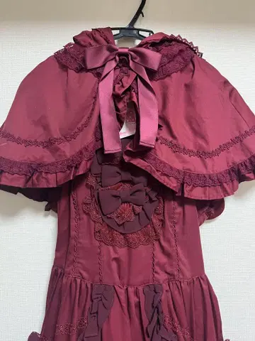 엔젤릭 프리티 토끼 귀 케이프 & 오버롤 스커트