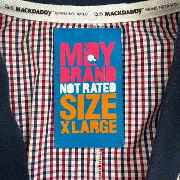 MACKDADDY 체크 무늬 상의 XL