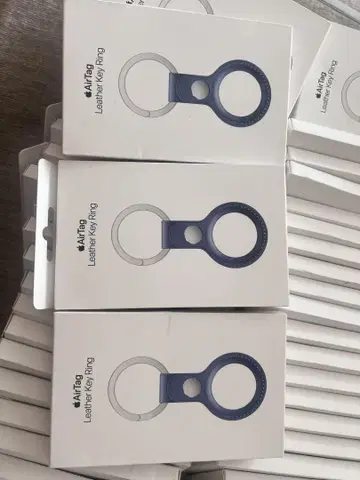 애플 AirTag 가죽 키링 블루 3개 세트