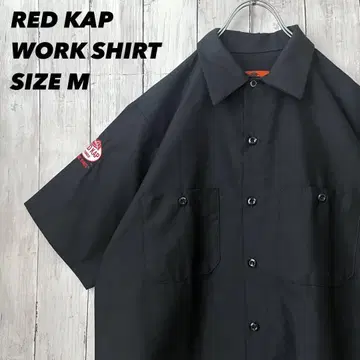 미국 빈티지 의류 RED KAP 레드 캡 반팔 워크 셔츠 사이즈 M 블랙