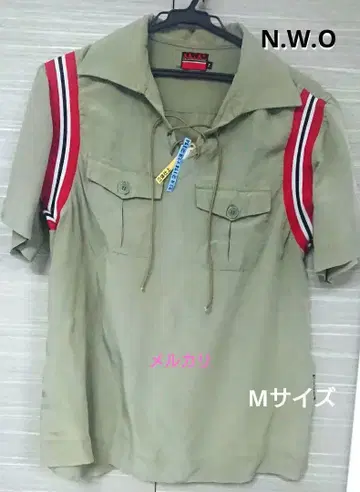 90년대 우라하라주쿠 NWO 레이온 레이스업 셔츠 M 볼링 셔츠