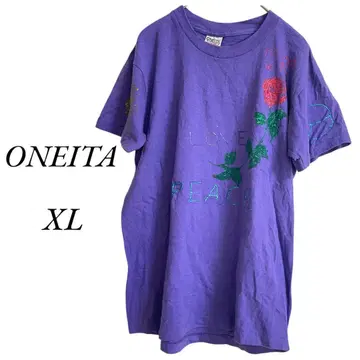 ONEITA XL 보라색 티셔츠 루즈한 사이즈