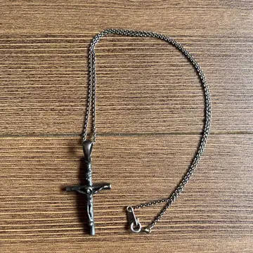 40cm 실버 925 목걸이 로사리오 크로스