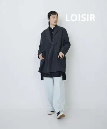 LOISIR 린넨 더블 브레스트 자켓 린넨 100%