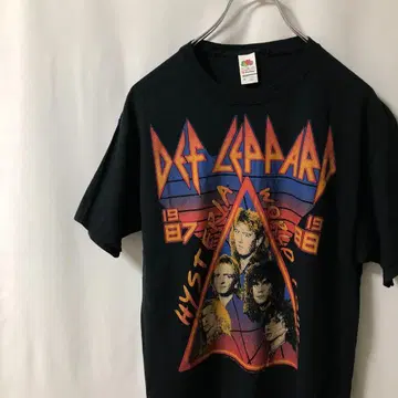 N-3982 DEf LEPPARD 데프 레파드 밴딩 티셔츠 블랙 M