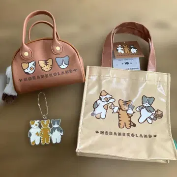노라네코 랜드 파우치와 백과 키링 세트 산리오