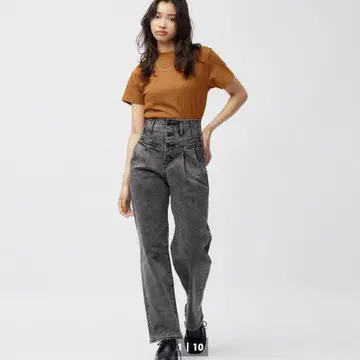 지유 코르셋 청바지