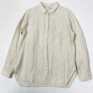 새상품급 L.L.Bean 여성용 린넨 100% 긴팔 셔츠 린넨 M