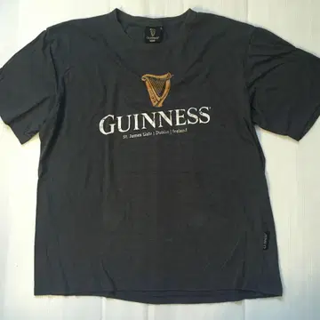 기네스 GUINNESS 2XL 프린트 티셔츠 차콜
