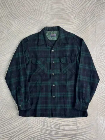 50s Pendleton 블랙 워치 보드 셔츠 상태 좋음