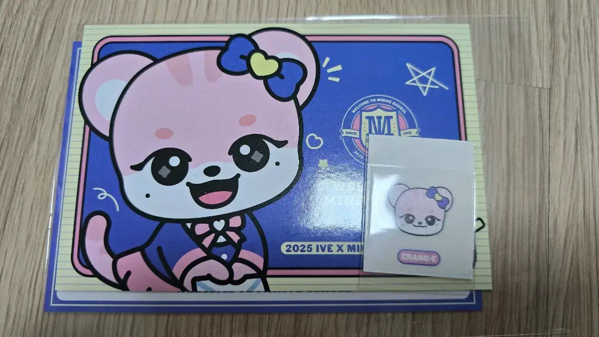 아이브 미니브스쿨 팝업 이랑이 이서 엽서 띠부실