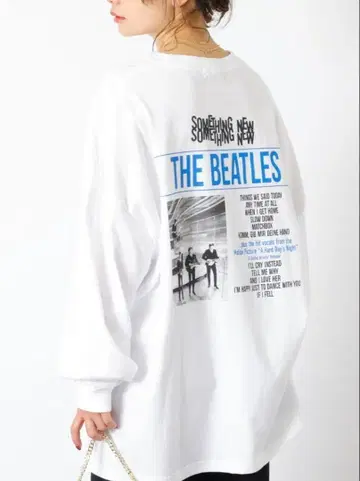 GOOD ROCK SPEED THE BEATLES 백 프린트 롱 T