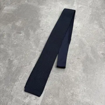 일본 빈티지 기본 디자인 네이비 니트 넥타이