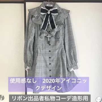 레어 2020년 앙크루즈 양산형 지뢰계 체크 원피스