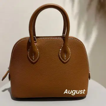 인기 상품! 천연 가죽 핸드백 2way 숄더백 사선 가방 Brown