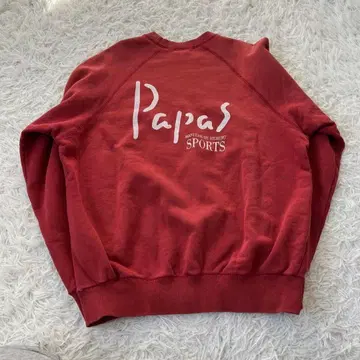 papas 파파스 레드 맨투맨 트레이닝복 빅 사이즈