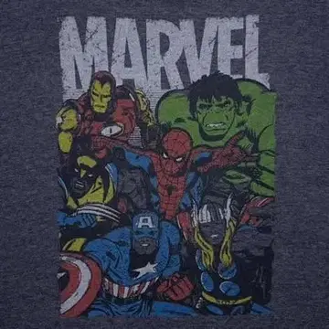 MARVEL/마블 히어로 대집합 티셔츠 그레이 2X 스파이더맨