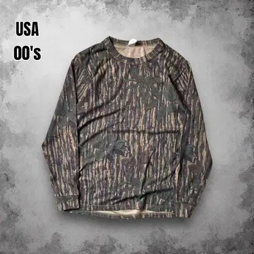 00s 리얼 트리 카모 올 패턴 긴팔 티셔츠 블레이크 업 맨투맨 USA