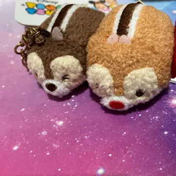 디즈니 스토어 한정판 쯔무쯔무 칩&데일 키체인 미사용