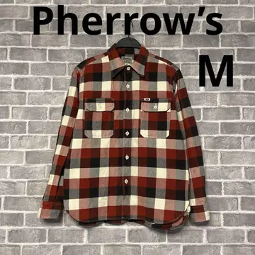 Pherrow's 페로우즈 블록 체크 플란넬 셔츠 M
