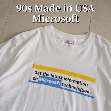 90년대 USA제 Microsoft 마이크로소프트 티셔츠 싱글 스티치