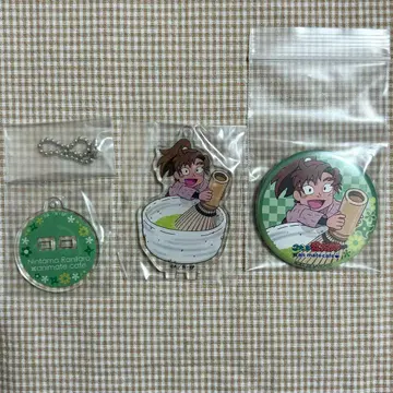 닌자 타마 란타로 젠포지 이사쿠 애니 카페 아크릴 스탠드 캔뱃지