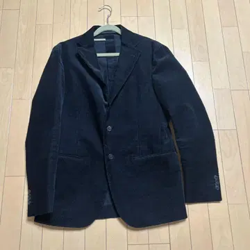 UNITED ARROWS 블랙 코듀로이 테일러드 자켓 48