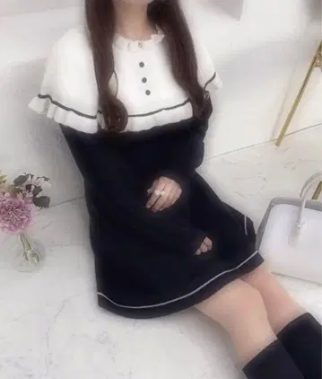 French girly collection 케이프 미니 원피스