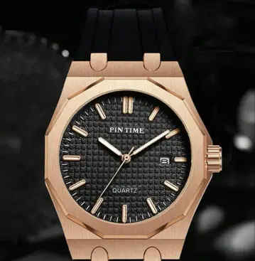 PINTIME 로즈 골드 쿼츠 손목시계