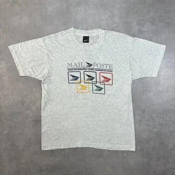 90s 캐나다 우정청 티셔츠 L 사이즈 그레이 빈티지 싱글 스티치