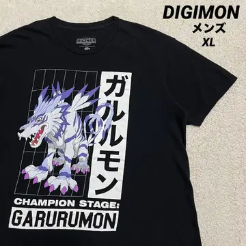 DIGIMON 디지몬 가루루몬 애니메이션 T 셔츠 남성용 XL