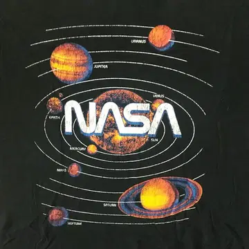 NASA 반팔 티셔츠 2XL 혹성 US 구제 의류 무료배송! [228]